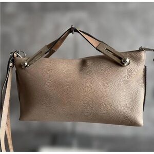 Loewe Taupe Leather Shoulder Bag